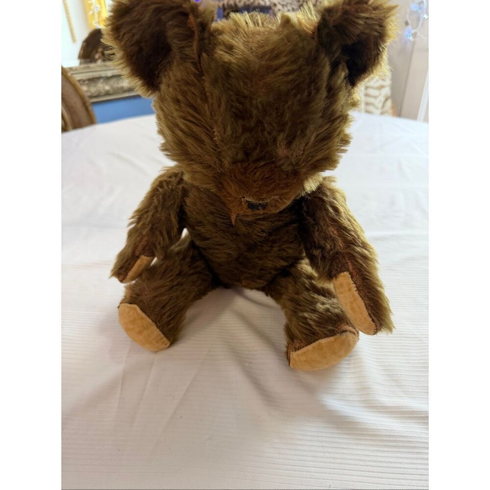 Knickerbocker Vintage Mohair Bear Plush Stuffed Animal Rare Read Description
